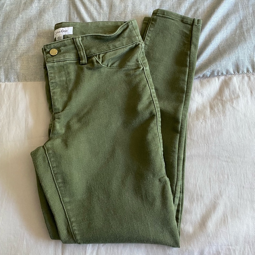 Green Calvin Klein Skinny Jeans